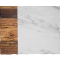 6x VEGA Plat Tupelo sans bord; 35x28x1 cm (LxlxH); blanc/brun; rectangulaire; 6 pièce(s) / Lot