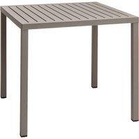 Tavolo Cube quadrato Nardi; 80x80x75.5 cm (LxLxH); tortora
