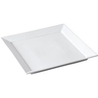 Piatto Ambiente piano PULSIVA; 25x25x2.8 cm (LxLxH); bianco; quadrata; 3 pz. / Pacco