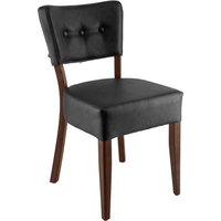 Chaise Winslow similicuir VEGA; 45x53x83 cm (lxPxH); Assise anthracite, Structure teinté tabac; 2 pièce(s) / Lot