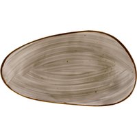 Assiette/plat Nebro organique VEGA; 17x10x3 cm (LxlxH); gris; 6 pièce(s) / Lot
