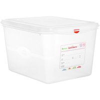6x Denox Boîte GN hermétique Dena 1/2; GN 1/2, 12.5 l, 32.5x26.5x20 cm (LxlxP); transparent; 6 pièce(s) / Lot