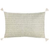 ERWIN M. Housse de coussin Torano rayure fine; 30x50 cm (lxL); crème/kaki