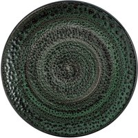 Piatto Black Reef piano VEGA; 25 cm (Ø); verde/nero; rotonda; 6 pz. / Pacco