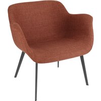 Fauteuil lounge Limea VEGA; 78x62x72 cm (lxPxH); Assise rouille, Structure noir