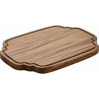 Tagliere in legno 33x24 cm rettangolare con scanalature Playground; 33x24x2.1 cm (LxLxH); acacia marrone; rettangolare