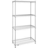Scaffalatura professionale con 4 ripiani VEGA; 91x183x46 cm (LxHxP); grigio