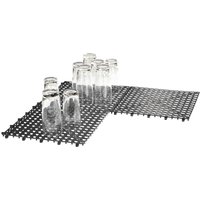 4x PULSIVA Tappetino bar Quad; 32x32x1.5 cm (LxLxH); nero; 4 pz. / Pacco