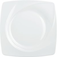 6x VEGA Assiette Soria plate; 23x23 cm (Lxl); blanc; carré(e); 6 pièce(s) / Lot
