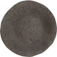 Piatto piano Ironstone Porland; 22.5x2.75 cm (ØxH); marrone scuro/nero; rotonda; 6 pz. / Pacco