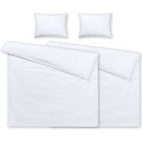 Set copripiumino e federa Parma PULSIVA; 160x210 cm (LxL), 50x70 cm (LxL); bianco; 2 set / Pacco