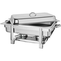Chafing dish GN 1/1 Classique PULSIVA; GN 1/1, 9 l, 55x35x32 cm (lxPxH); argenté; rectangulaire