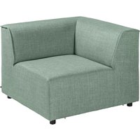 Élément d'angle pour canapé modulable Belford VEGA; 93x93x70 cm (lxPxH); Assise gris bleuté, Structure noir