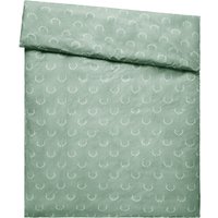 Copripiumino con corna di cervo Enns ERWIN M.; 155x220 cm (LxL); salvia/beige