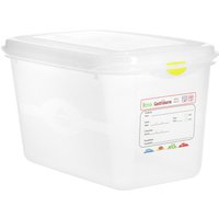 Boîte GN hermétique Dena 1/4 Denox; GN 1/4, 4.3 l, 26.5x16.2x15 cm (LxlxP); transparent; 6 pièce(s) / Lot