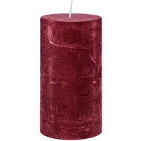 Candela cero rustica Garland Gala; 6.8x13 cm (ØxH); bordeaux; rotonda; 6 pz. / Pacco