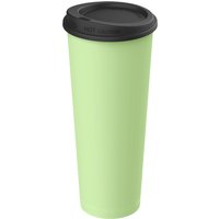 Tazza riutilizzabile Michigan con coperchio elasto REuse; 500 ml, 7.9x18 cm (ØxH); verde/nero; 25 pz. / Pacco