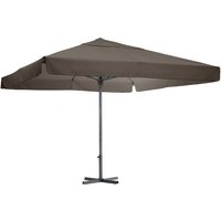 VEGA Parasoll Esparto med antrasittfarget stolpe; 350x350x370 cm (LxBxH); Grå; Kvadratisk