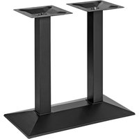 Pied de table double d'intérieur Quadro rectangulaire VEGA; 80x40x72 cm (lxLxH); noir; rectangulaire