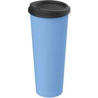 Gobelet réutilisable Michigan avec couvercle elasto REuse; 500 ml, 7.9x18 cm (ØxH); bleu/noir; 25 pièce(s) / Lot