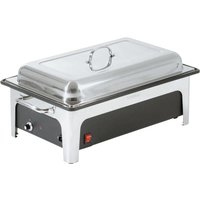 Chafing dish éléctrique GN 1/1 Bartscher; GN 1/1, 13.5 l, 63.3x35.7x28.7 cm (lxPxH); noir/argenté; rectangulaire
