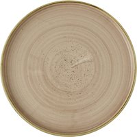 Piatto piano Stonecast Truffle con bordo rialzato Churchill; 26 cm (Ø); marrone chiaro/marrone; rotonda; 6 pz. / Pacco