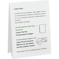 Chevalet protection de l'environnement PULSIVA; 11.2x15 cm (lxH); blanc; 10 pièce(s) / Lot