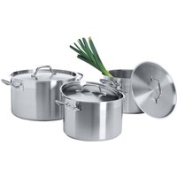 Batteria di pentole Chef 6 pezzi PULSIVA; argento