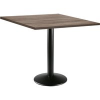 Table Solona carrée PULSIVA; 80x80x73.9 cm (LxlxH); Plateau chêne, Structure noir; carré(e)