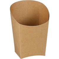 Contenitore per snack Wrap con barriera antigrasso WIMEX; 3.9x7.5x10 cm (LxLxH); marrone; 50 pz. / Pacco