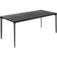 VEGA Utebord Linero rektangulärt; 180x80x72 cm (LxBxH); Bordsskiva Betong, Ram Svart; Rektangulär