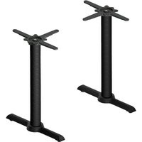 Pied de table double Regulo FLAT; 56x13x72 cm (lxLxH); noir; rectangulaire
