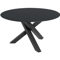 Table d'extérieur Gwin ronde VEGA; 130x72 cm (ØxH); Plateau anthracite, Structure noir; rond(e)