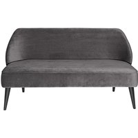 Canapé Velluto velours VEGA; 155x60x82 cm (lxPxH); Assise gris