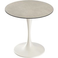 VEGA Bord Tromba; 80x71 cm (ØxH); Bordplate Sand, Ramme Beige; Rund