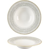 Churchill Dyp tallerken Studio Prints Stone Grey; 46.8 cl, 28x3.7 cm (ØxH); Lysegrå/Brun; Rund; 12 Stykk / Forpakning