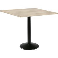 Table Solona carrée PULSIVA; 80x80x73.9 cm (LxlxH); Plateau hêtre, Structure noir; carré(e)