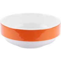 6x PULSIVA Ciotola Multi-Color; 302 ml, 12.3x5.2 cm (ØxH); bianco/arancione; 6 pz. / Pacco