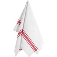 10x PULSIVA Torchon Rügen ; 50x70 cm (lxL); blanc/rouge; rectangulaire; 10 pièce(s) / Lot