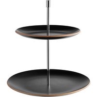 VEGA Etagere Palime rotondo, a due ripiani; 25x26 cm (ØxH); nero; rotonda