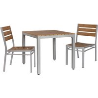 Set d'extérieur table et chaises Resisto 3 pièces PULSIVA; gris/brun