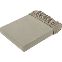 Lenzuola di sotto Jersey Elastic con angoli ERWIN M.; 140-160x200-220 cm (LxL); tortora