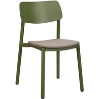 VEGA Hagestol Punta uten armlene; 48.5x52.5x81 cm (BxDxH); Sete Gråbrun/taupe, Ramme Oliven; 4 Stykk / Forpakning