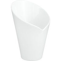 4x VEGA Cornet à frites Ellis; 0.13 l, 8.5x8x12.5 cm (LxlxH); blanc; forme conique; 4 pièce(s) / Lot