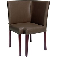 Élément d'angle Naples VEGA; 63x63x95.5 cm (lxPxH); Assise brun, Structure teinté wengé