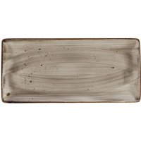 3x VEGA Assiette/plat Nebro rectangulaire; 33.5x16x2.1 cm (LxlxH); gris; 3 pièce(s) / Lot