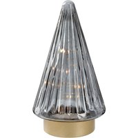 Sapin en verre LED Fenris; 10.8x19.5 cm (ØxH); anthracite/doré