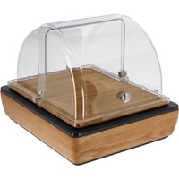 Vetrina Montana media, GN 1/2, in legno VEGA; GN 1/2, 36.5x30.5x27.4 cm (LxLxH); quercia/trasparente; rettangolare