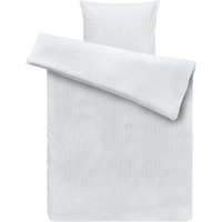 PULSIVA Set copripiumino e federa Satina 20 mm; 160x210 cm (LxL), 65x100 cm (LxL); bianco