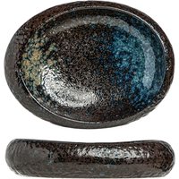 Coupelle et saladier Black yoru ovales Cosy & Trendy; 0.4 l, 23x17.5x5.5 cm (LxlxH); noir/bleu